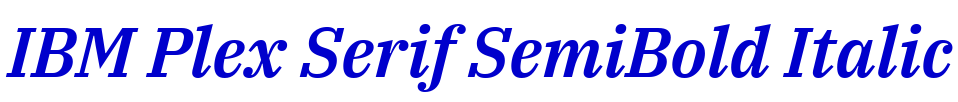 IBM Plex Serif SemiBold Italic フォント